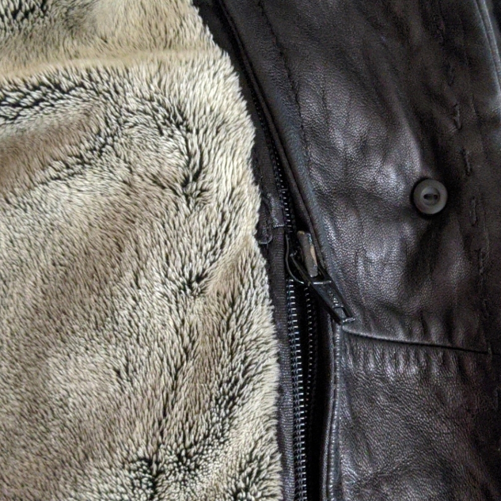 Genuine leather Jacket with removable lining - Picture 4 of 4